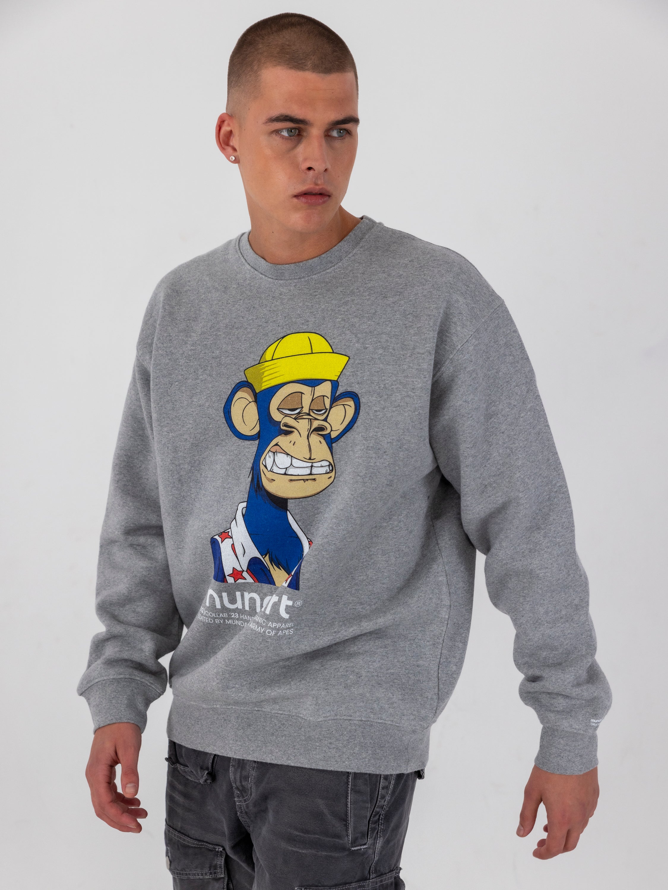 Banda Sweater x Army of Apes Greymelange - made in portugal